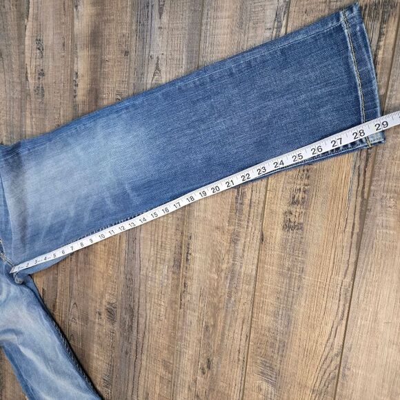 Harley Davidson Straight leg Womens Jeans Stretchy Soft *Irregular* - Picture 2 of 12